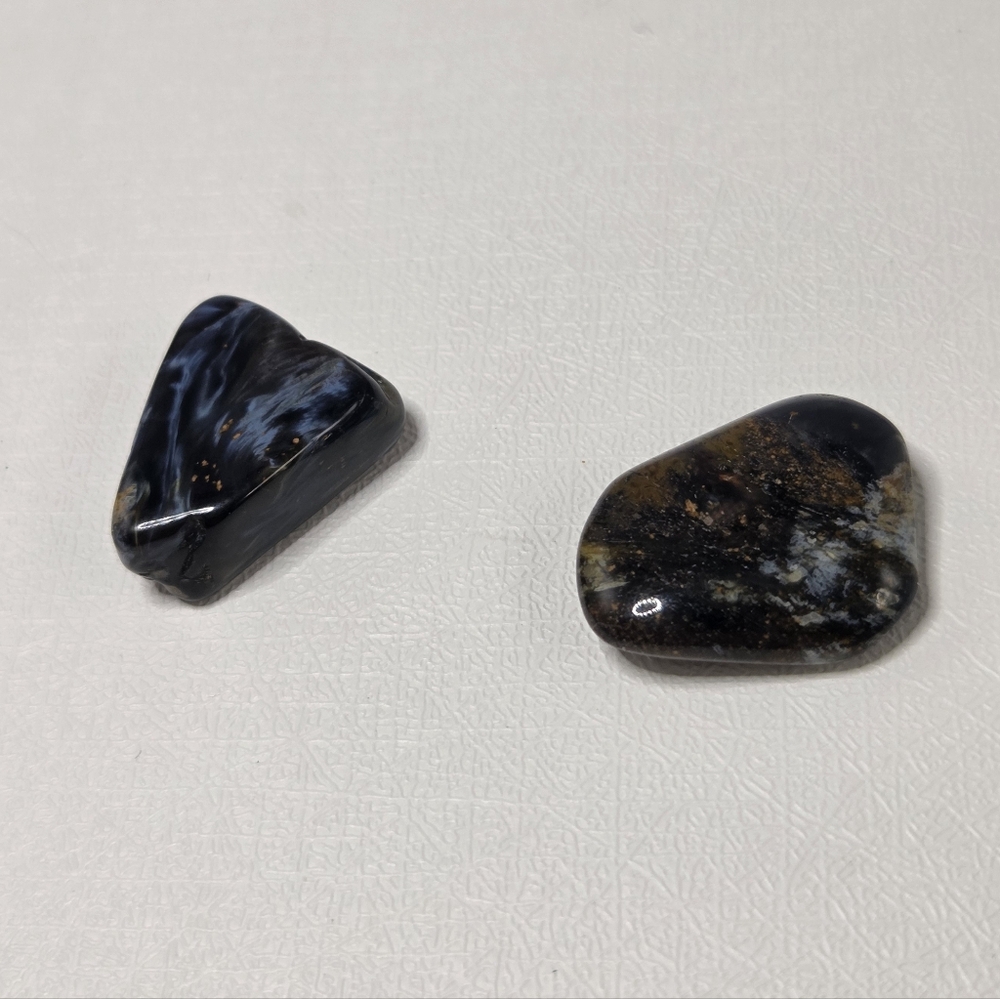 Natural Pietersite Tumbled Gemstones 6.86g - Blue & Gold Chatoyant